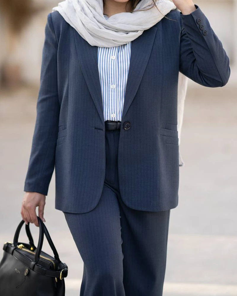 کت شلوار زنانه مدل پارچه جناغی