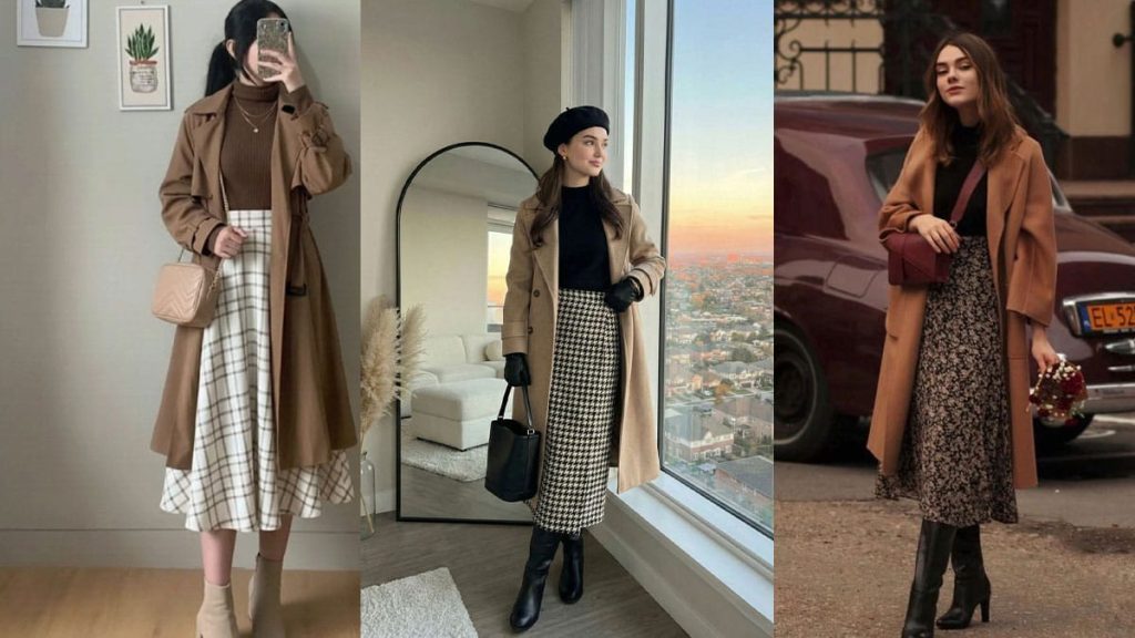 استایل کژوال کت با دامن